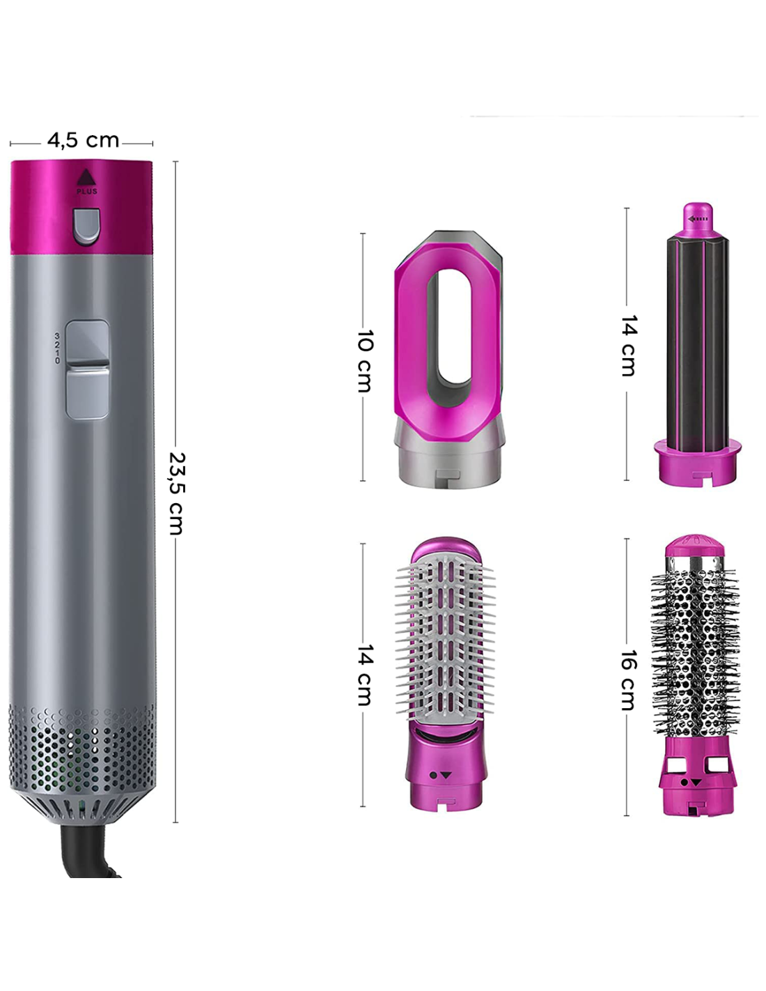 Asciugacapelli Multifunzionale 5 In 1 Pettine Arricciacapelli